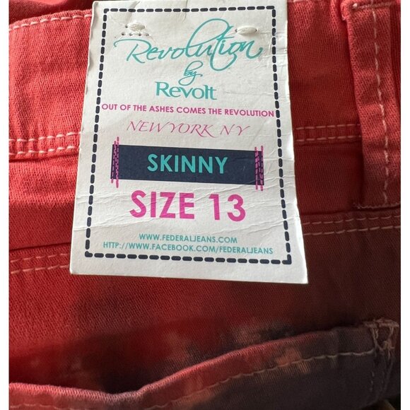 Revolution By Revolt Womens Tie-Dye Skinny Jeans Size 13 Cotton/Spandex - Picture 5 of 12